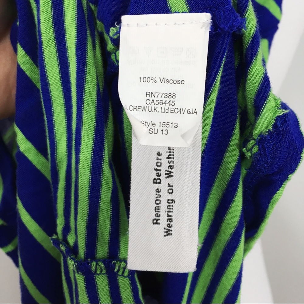 Madewell Blue Green Striped Racerback Tank Top M - Picture 8 of 8